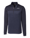 Kardex Cutter & Buck Traverse Stretch Eco Stripe Quarter Zip Mens Big and Tall Pullover LYN_MANN_HG 1 Thumbnail Image