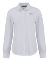 Kardex - Cutter & Buck Advantage Tri-Blend Eco Soft Pique Long Sleeve Knitted Womens Button Up WH_MANN_HG 1 Thumbnail Image