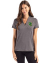Oregon Ducks- Cutter & Buck Forge Eco Heathered Stretch Womens Blade Top Dark Black Heather Front Thumbnail Image