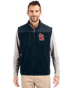 St. Louis Cardinals- Cutter & Buck Cascade Eco Sherpa Mens Big and Tall Fleece Vest Navy Blue Front Thumbnail Image