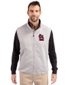 View image 4: St. Louis Cardinals- Cutter & Buck Charter Recycled Packable Mens Full Zip Vest Polished Medium Gray Front