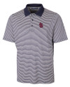 View image 7: St. Louis Cardinals Cutter & Buck Forge Tonal Stripe Stretch Mens Big and Tall Polo Liberty Navy Mannequin