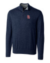 St. Louis Cardinals Cutter & Buck Lakemont Tri-Blend Mens Quarter Zip Pullover Sweater Liberty Navy Mannequin Thumbnail Image