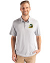 Oregon Ducks Cutter & Buck Coastline Epic Comfort Recycled Mens Polo CONCRETE Front Thumbnail Image