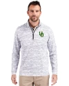 Oregon Ducks- Cutter & Buck Traverse Stretch Eco Camo Print Quarter Zip Mens Big and Tall Pullover Charcoal Front Thumbnail Image