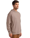 Buffalo Bills Monochromatic Cutter & Buck Adapt Recycled Soft Knit Stretch Mens Heathered Hooded Pullover Mushroom Heather Side Thumbnail Image