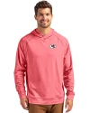Kansas City Chiefs Cutter & Buck Adapt Recycled Soft Knit Stretch Mens Heathered Hooded Pullover Cardinal Red Heather Front Thumbnail Image