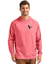 Houston Texans - Cutter & Buck Adapt Knit Recycled Mens Heathered Hooded Pullover Cardinal Red Heather Front Thumbnail Image