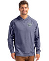 Chicago Bears Mono Cutter & Buck Adapt Knit Recycled Mens Heathered Hooded Pullover Navy Blue Heather Front Thumbnail Image