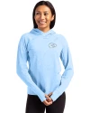 Kansas City Chiefs Mono Cutter & Buck Adapt Knit Recycled Womens Heathered Hooded Pullover Atlas Heather Front Thumbnail Image