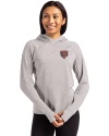 Chicago Bears Historic Cutter & Buck Adapt Recycled Soft Knit Stretch Womens Hooded Pullover Polished Heather Front Thumbnail Image
