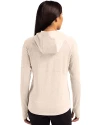 Chicago Bears Historic Cutter & Buck Adapt Recycled Soft Knit Stretch Womens Hooded Pullover Wheat Heather Back Thumbnail Image
