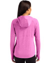 San Francisco Giants Mono Cutter & Buck Adapt Knit Recycled Womens Heathered Hooded Pullover Gelato Heather Back Thumbnail Image