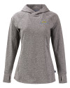 Los Angeles Chargers Cutter & Buck Adapt Knit Recycled Womens Heathered Hooded Pullover Black Heather Mannequin Thumbnail Image