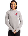 Buffalo Bills Historic Cutter & Buck Adapt Recycled Soft Knit Stretch Womens Hooded Pullover Polished Heather Front Thumbnail Image