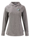 Los Angeles Chargers NFL Helmet Cutter & Buck Adapt Knit Recycled Womens Heathered Hooded Pullover Black Heather Mannequin Thumbnail Image