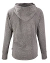 Los Angeles Chargers NFL Helmet Cutter & Buck Adapt Knit Recycled Womens Heathered Hooded Pullover Black Heather Mannequin Back Thumbnail Image