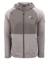 Los Angeles Chargers NFL Helmet Cutter & Buck Peshastin Fleece Recycled Mens Hybrid Jacket Elemental Grey Heather Mannequin Thumbnail Image