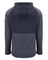 New England Patriots NFL Helmet Cutter & Buck Peshastin Fleece Recycled Mens Hybrid Jacket Navy Blue Heather Mannequin Back Thumbnail Image