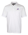 Buffalo Bills Cutter & Buck Advantage Tri-Blend Jersey Mens Pocket Polo White Mannequin Thumbnail Image