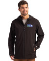 Seattle Seahawks Historic Cutter & Buck Camano Recycled Everyday Stretch Water Resistant Mens Full Zip Jacket Black Front Thumbnail Image