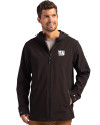 New York Giants Monochromatic Cutter & Buck Camano Recycled Everyday Stretch Water Resistant Mens Full Zip Jacket Black Front Thumbnail Image