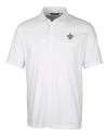 View image 3: New Orleans Saints Cutter & Buck Advantage Tri-Blend Jersey Mens Pocket Polo White Mannequin