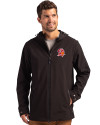 Tampa Bay Buccaneers Historic Cutter & Buck Camano Recycled Everyday Stretch Water Resistant Mens Full Zip Jacket Black Front Thumbnail Image