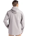 Kansas City Chiefs Mono Cutter & Buck Camano Everyday Stretch Recycled Mens Water Resistant Jacket Polished Medium Gray Back Thumbnail Image