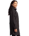 Pittsburgh Steelers Historic Cutter & Buck Camano Everyday Stretch Recycled Womens Water Resistant Jacket Black Side Thumbnail Image