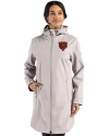 Chicago Bears Historic Cutter & Buck Camano Everyday Stretch Recycled Womens Water Resistant Jacket Polished Medium Gray Front Thumbnail Image