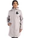Boston Red Sox Mono Cutter & Buck Camano Everyday Stretch Recycled Womens Water Resistant Jacket Polished Medium Gray Front Thumbnail Image