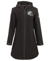 Los Angeles Chargers NFL Helmet Cutter & Buck Camano Everyday Stretch Recycled Womens Water Resistant Jacket Black Mannequin Thumbnail Image