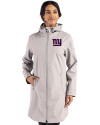 New York Giants Cutter & Buck Camano Everyday Stretch Recycled Womens Water Resistant Jacket Polished Medium Gray Front Thumbnail Image