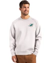 Miami Dolphins Cutter & Buck Roam Epic Versatility Recycled Crew Neck Mens Pullover Solitare Front Thumbnail Image