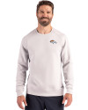 View image 7: Denver Broncos Cutter & Buck Roam Recycled Buttery-Soft Knit Mens Crew Neck Pullover Solitaire Front