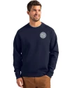 Seattle Mariners Mono Cutter & Buck Roam Epic Versatility Recycled Crew Neck Mens Pullover Navy Blue Front Thumbnail Image