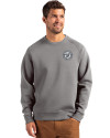 Washington Nationals Mono Cutter & Buck Roam Epic Versatility Recycled Crew Neck Mens Pullover Elemental Grey Front Thumbnail Image