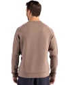New York Yankees Mono Cutter & Buck Roam Epic Versatility Recycled Crew Neck Mens Pullover Mushroom Back Thumbnail Image