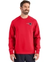 New England Patriots Cutter & Buck Roam Epic Versatility Recycled Crew Neck Mens Pullover Red Front Thumbnail Image