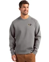 Baltimore Ravens Cutter & Buck Roam Epic Versatility Recycled Crew Neck Mens Pullover Elemental Grey Front Thumbnail Image