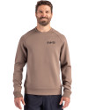 New Orleans Saints Mono Cutter & Buck Roam Epic Versatility Recycled Crew Neck Mens Pullover Mushroom Front Thumbnail Image