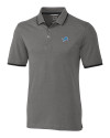 View image 1: Detroit Lions Cutter & Buck Big & Tall Advantage Tipped Polo Elemental Grey Mannequin
