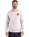 View image 10: Buffalo Bills Historic Cutter & Buck Roam Recycled Buttery-Soft Knit Mens Crew Neck Pullover Solitaire Front