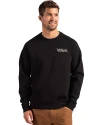 New York Jets Historic Cutter & Buck Roam Epic Versatility Recycled Crew Neck Mens Pullover Black Front Thumbnail Image