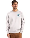 Carolina Panthers Historic Cutter & Buck Roam Epic Versatility Recycled Crew Neck Mens Pullover Solitare Front Thumbnail Image