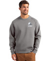 Cleveland Browns Mono Cutter & Buck Roam Epic Versatility Recycled Crew Neck Mens Pullover Elemental Grey Front Thumbnail Image