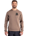 Cleveland Browns Mono Cutter & Buck Roam Epic Versatility Recycled Crew Neck Mens Pullover Mushroom Front Thumbnail Image