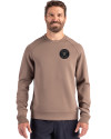 Houston Astro Mono Cutter & Buck Roam Epic Versatility Recycled Crew Neck Mens Pullover Mushroom Front Thumbnail Image