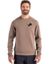 Detroit Lions Mono Cutter & Buck Roam Epic Versatility Recycled Crew Neck Mens Pullover Mushroom Front Thumbnail Image